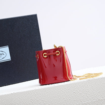 Pra Patent leather mini-pouch