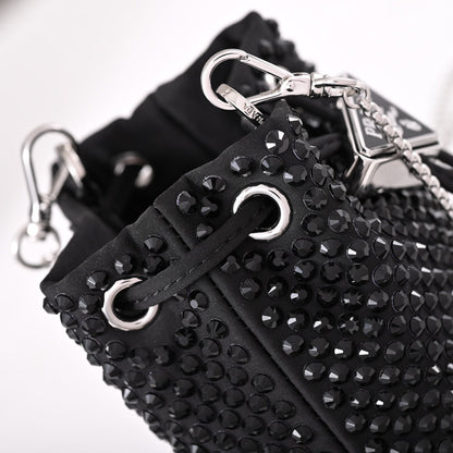 Pra Embellished satin mini-pouch