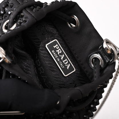 Pra Embellished satin mini-pouch