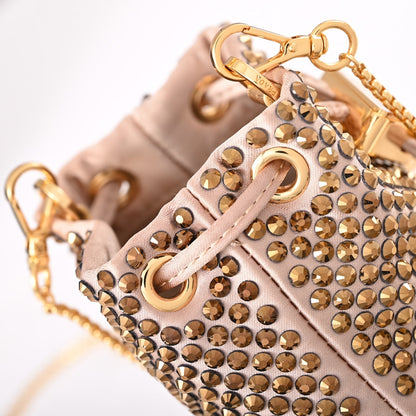 Pra Embellished satin mini-pouch