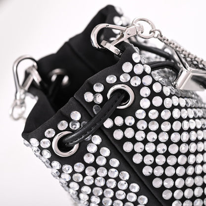 Pra Embellished satin mini-pouch