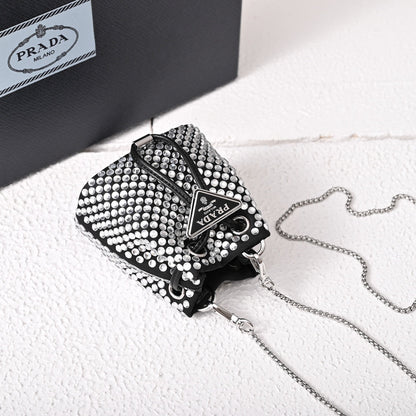 Pra Embellished satin mini-pouch