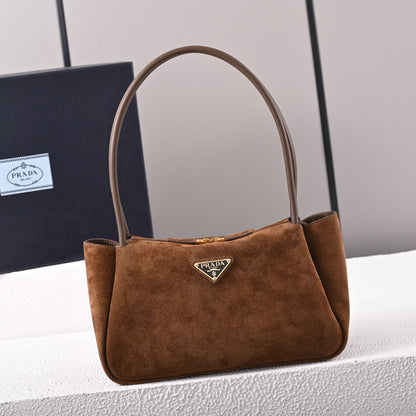 Pra Medium Suede Handbag