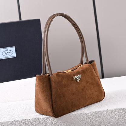 Pra Medium Suede Handbag