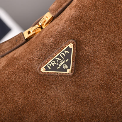 Pra Medium Suede Handbag