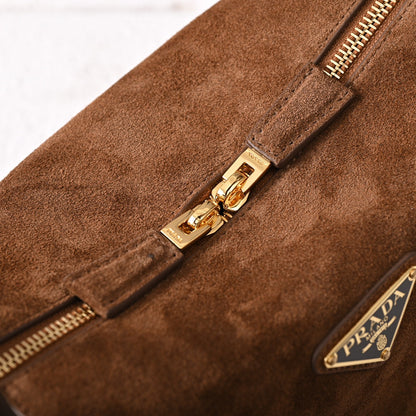 Pra Medium Suede Handbag