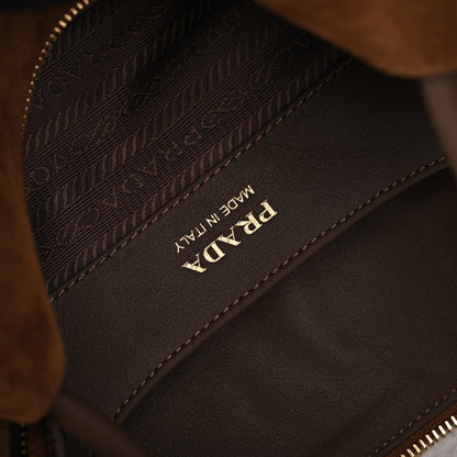 Pra Medium Suede Handbag