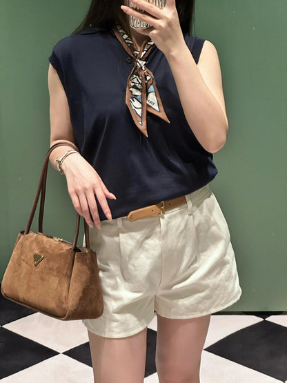 Pra Medium Suede Handbag