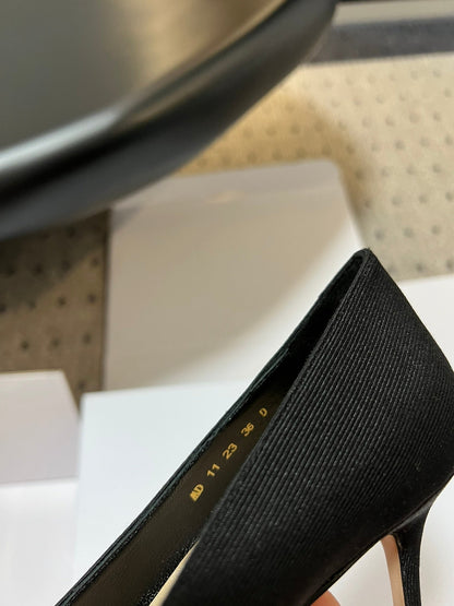 D* New Arrival Bow Pearl Kitten Heel Shoes