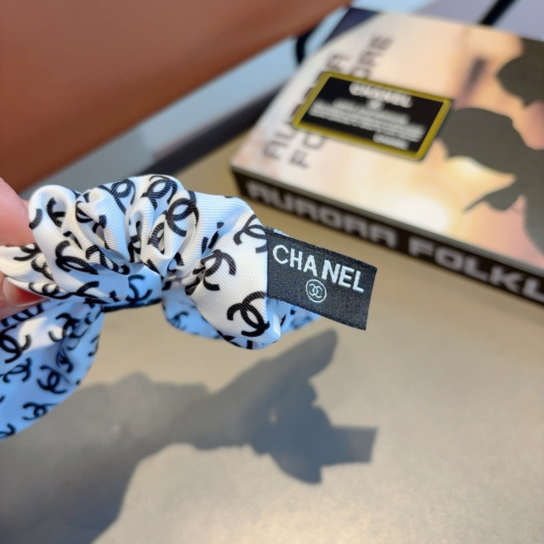 Chan Letter ribbon ponytail hair tie