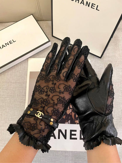 Chan Latest lace mesh fashion gloves