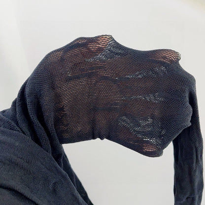 CD fishnet stockings with big D letter