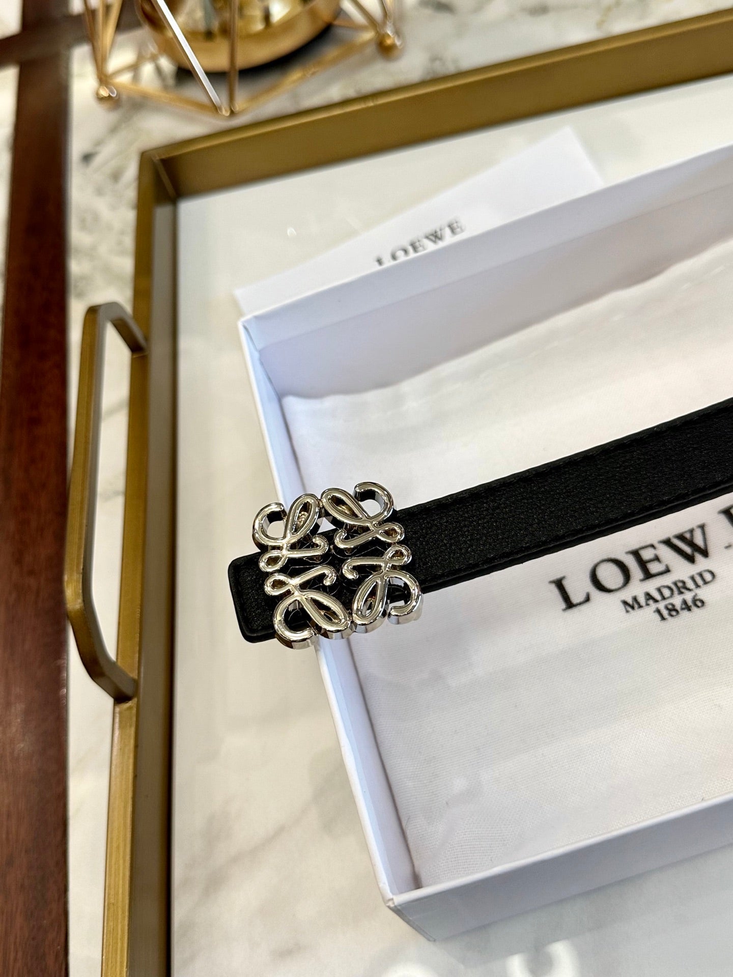 Loew belt Anagram buckle