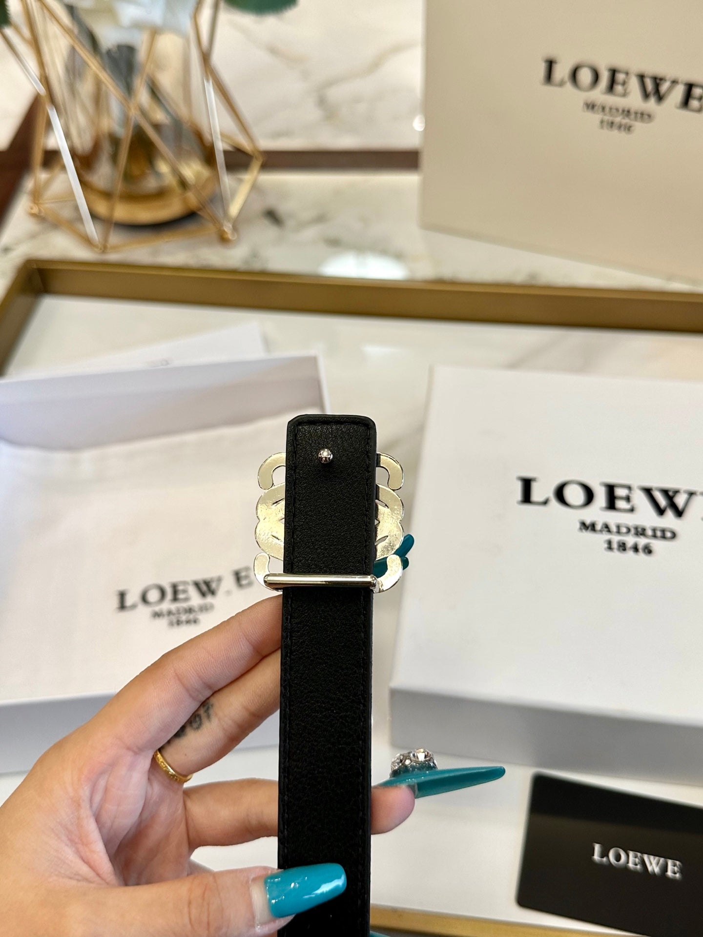 Loew belt Anagram buckle