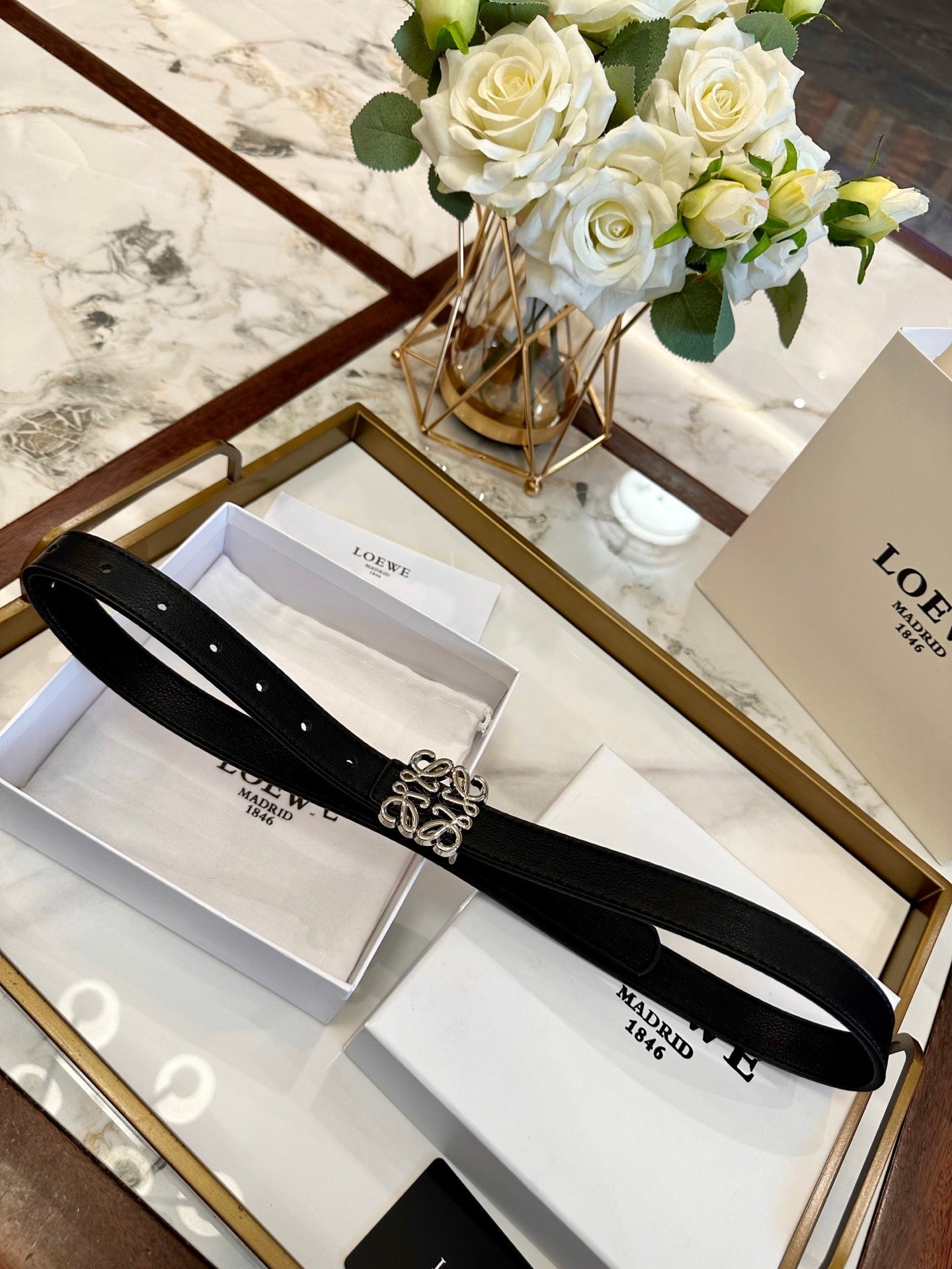 Loew belt Anagram buckle