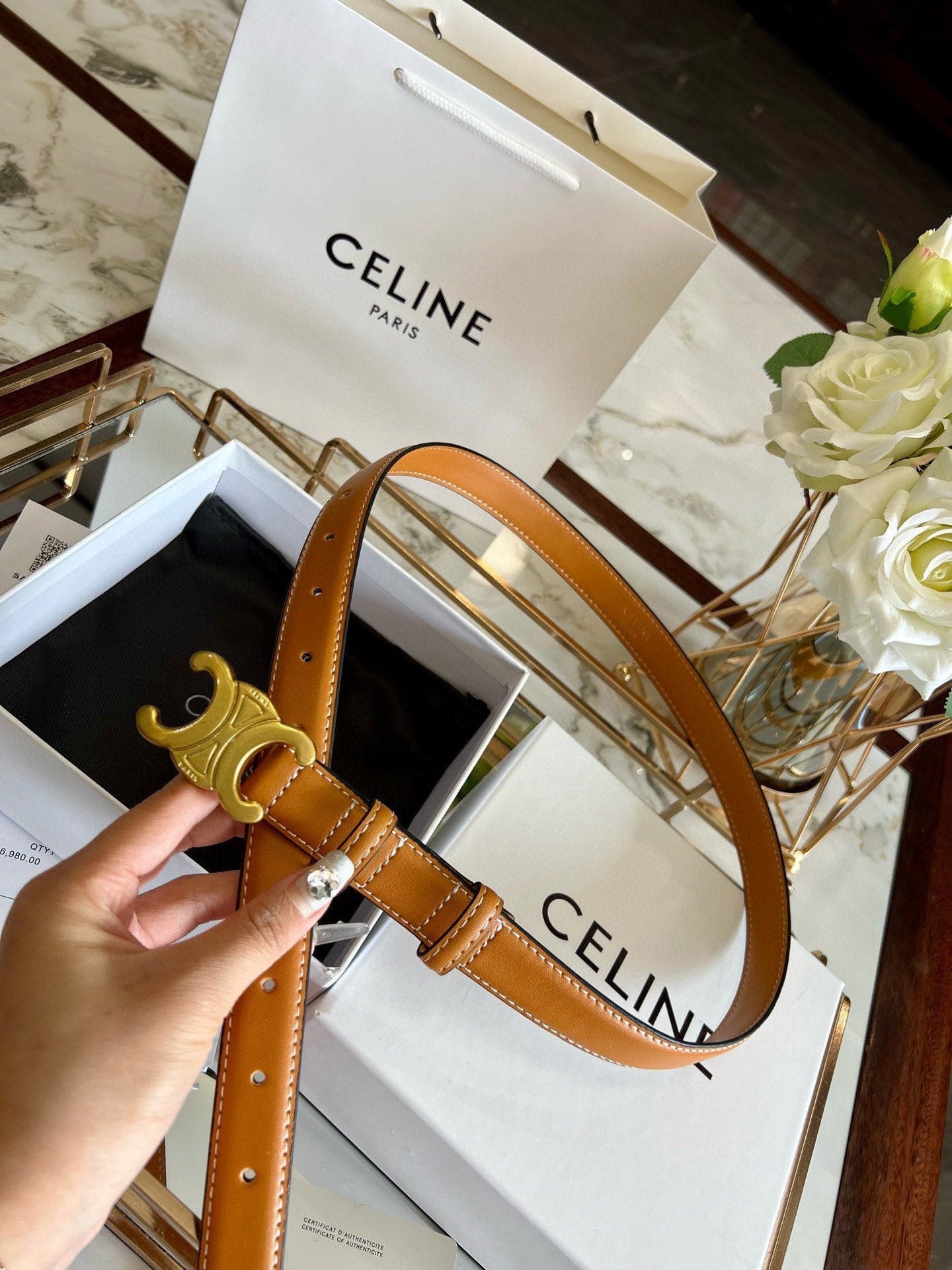 Celi New calfskin women's belt