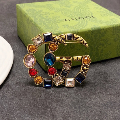 Guc New Colorful diamond brooch