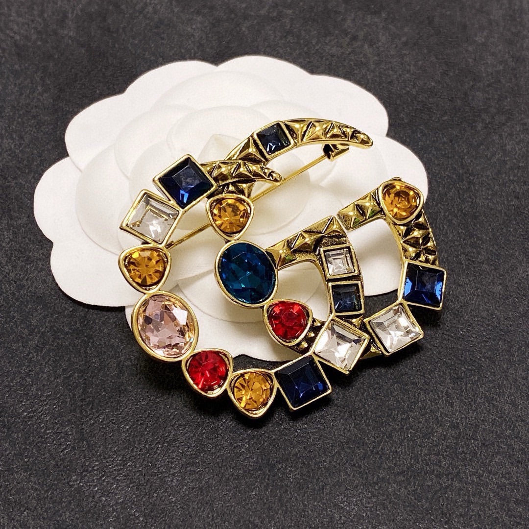 Guc New Colorful diamond brooch