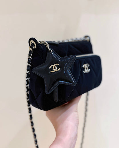 New chan velvet camera bag