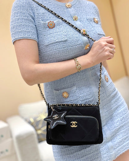 New chan velvet camera bag