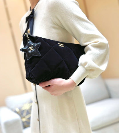 New CHAN velvet handbag