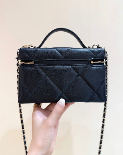 New CHAN large diamond lunch box bag