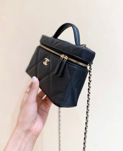 New CHAN large diamond lunch box bag