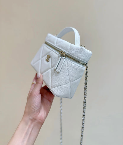 New CHAN large diamond lunch box bag