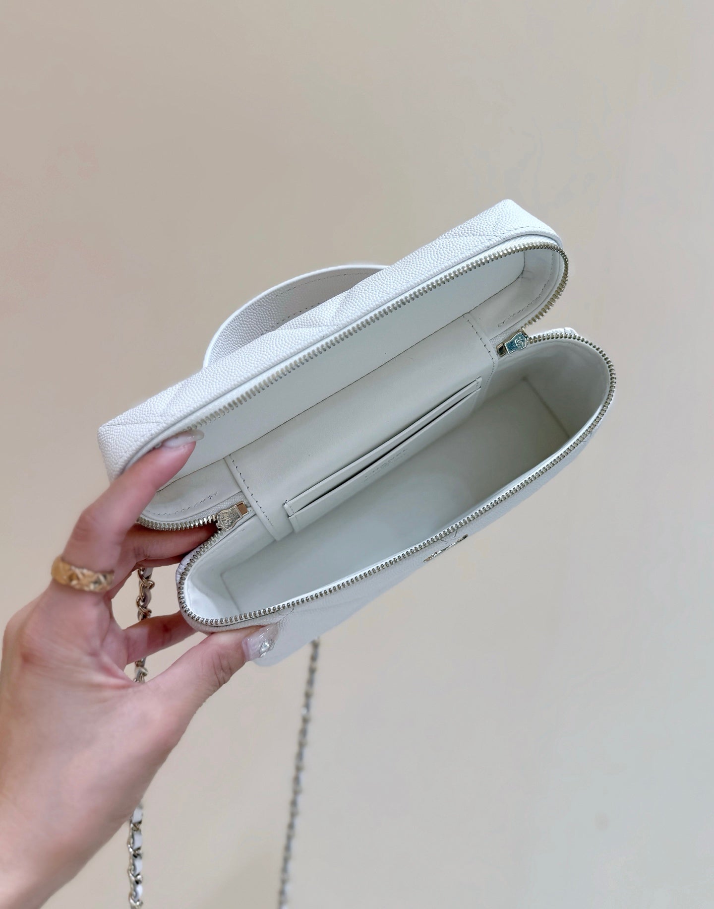 New CHAN large diamond lunch box bag