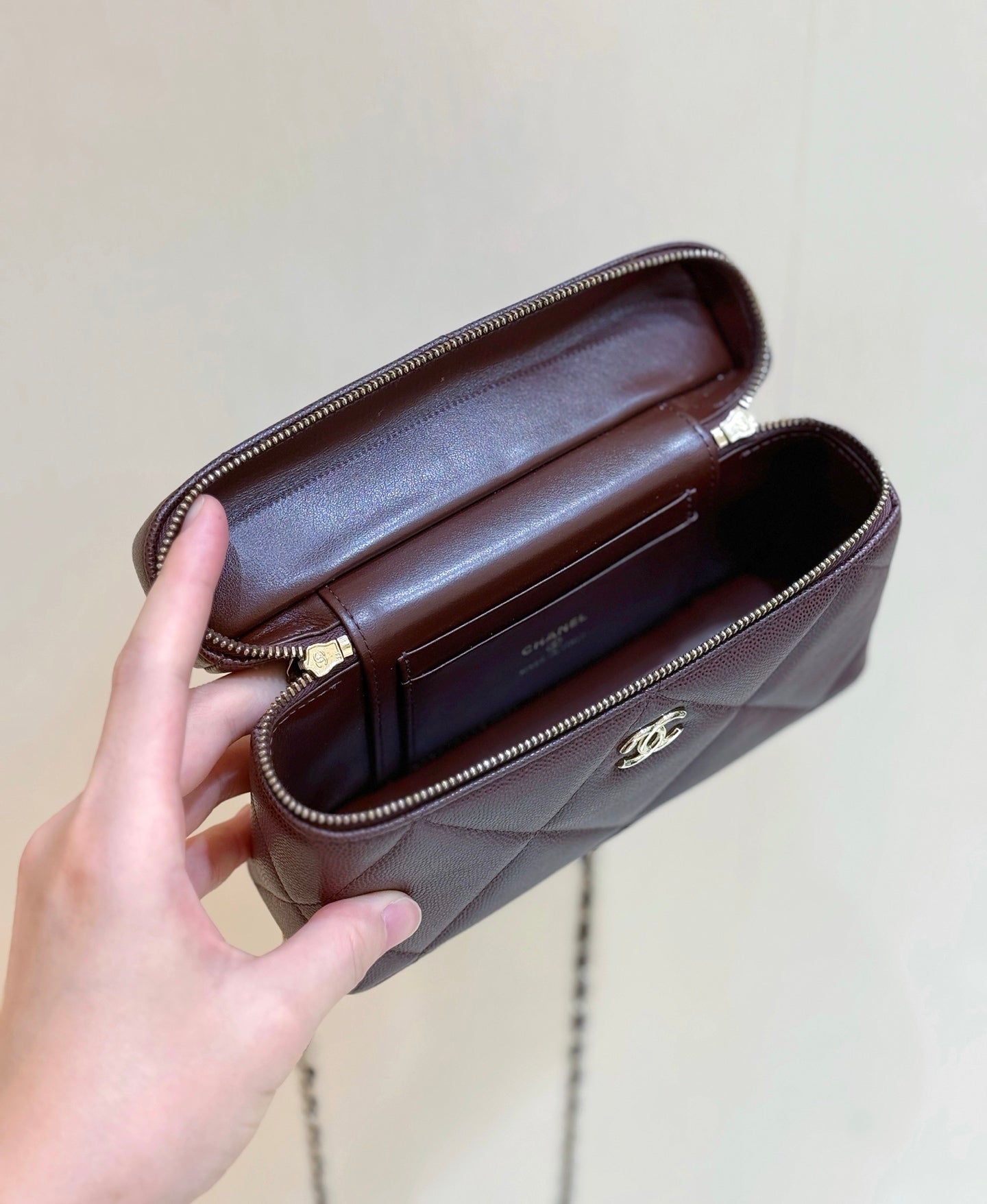 New CHAN large diamond lunch box bag