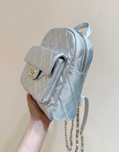 New CHAN silver backpack