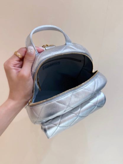 New CHAN silver backpack