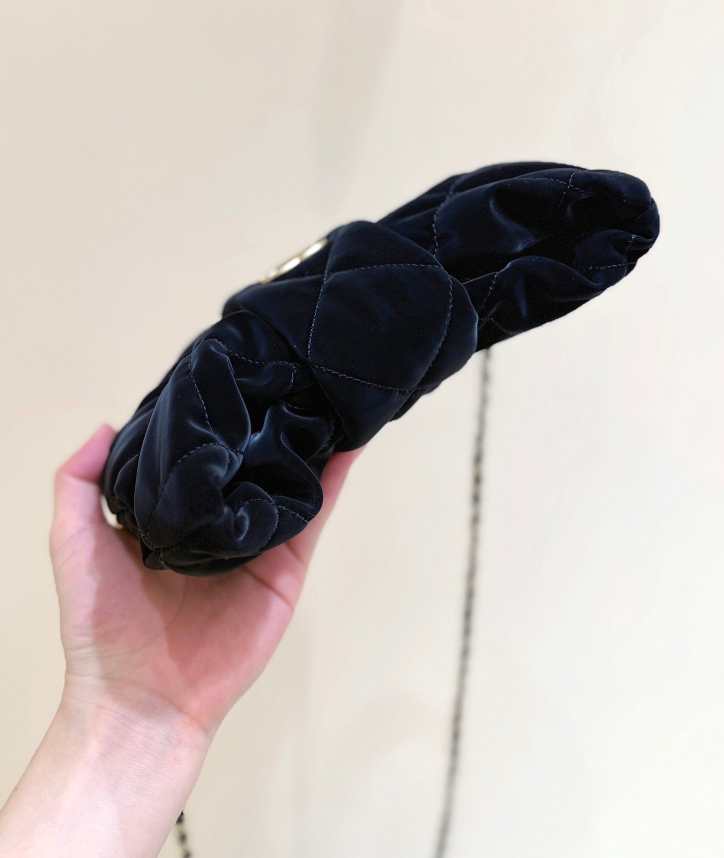 New CHAN velvet bow bag