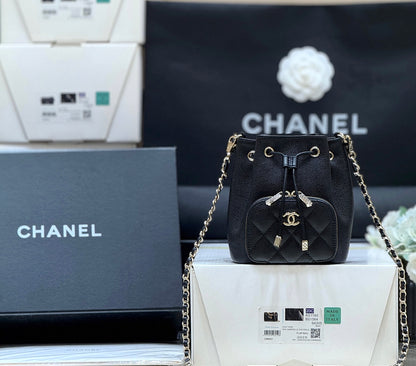 New CHANmini hand-held bucket bag