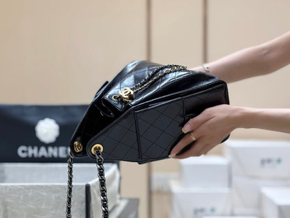 New CHAN Mandarin Duck Link Shiny Cowhide Bag