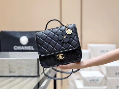 New CHAN gold coin four-leaf clover double backpack