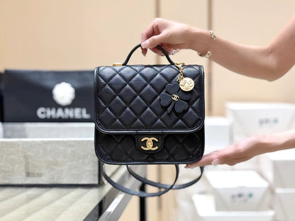 New CHAN gold coin four-leaf clover double backpack