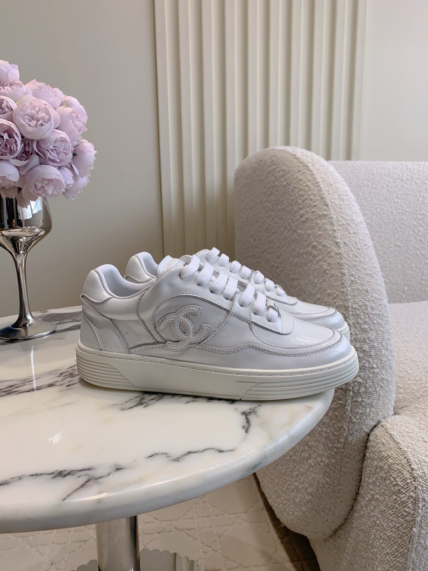 Chan New  white sneakers