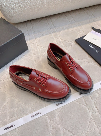 CHAN New Lace-up Loafers
