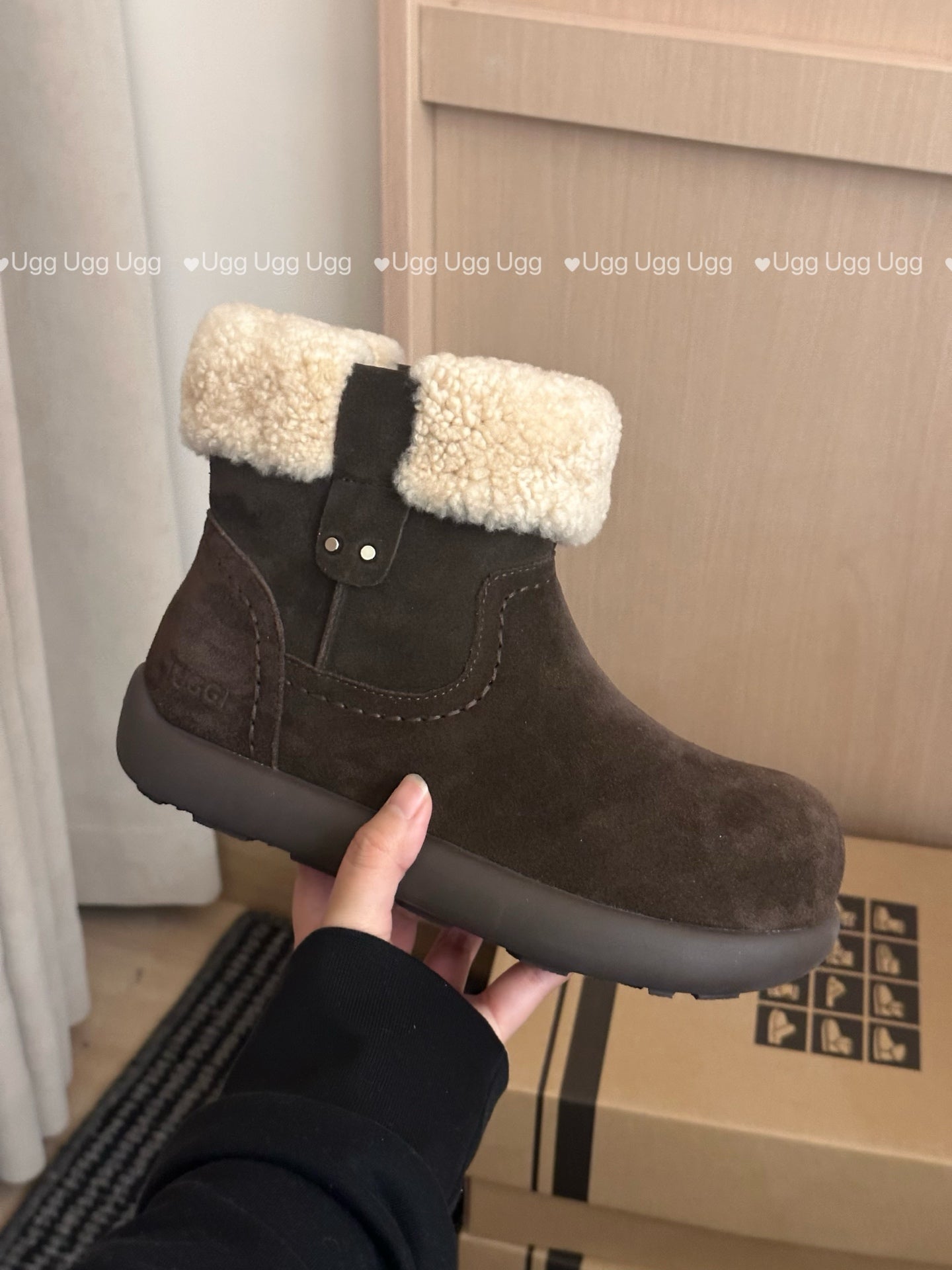 Guc New Curly Teddy Potato Boots