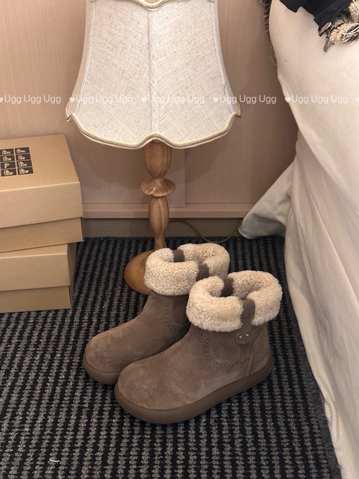 Guc New Curly Teddy Potato Boots