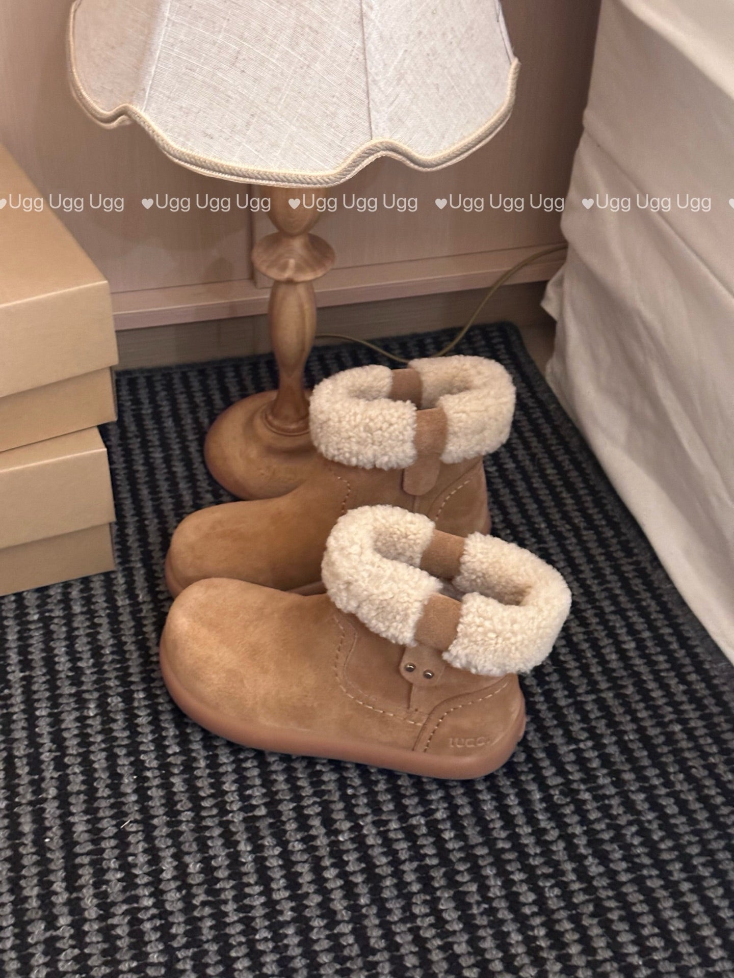 Guc New Curly Teddy Potato Boots