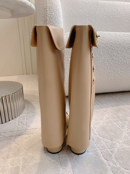 Chan New high-heeled boots