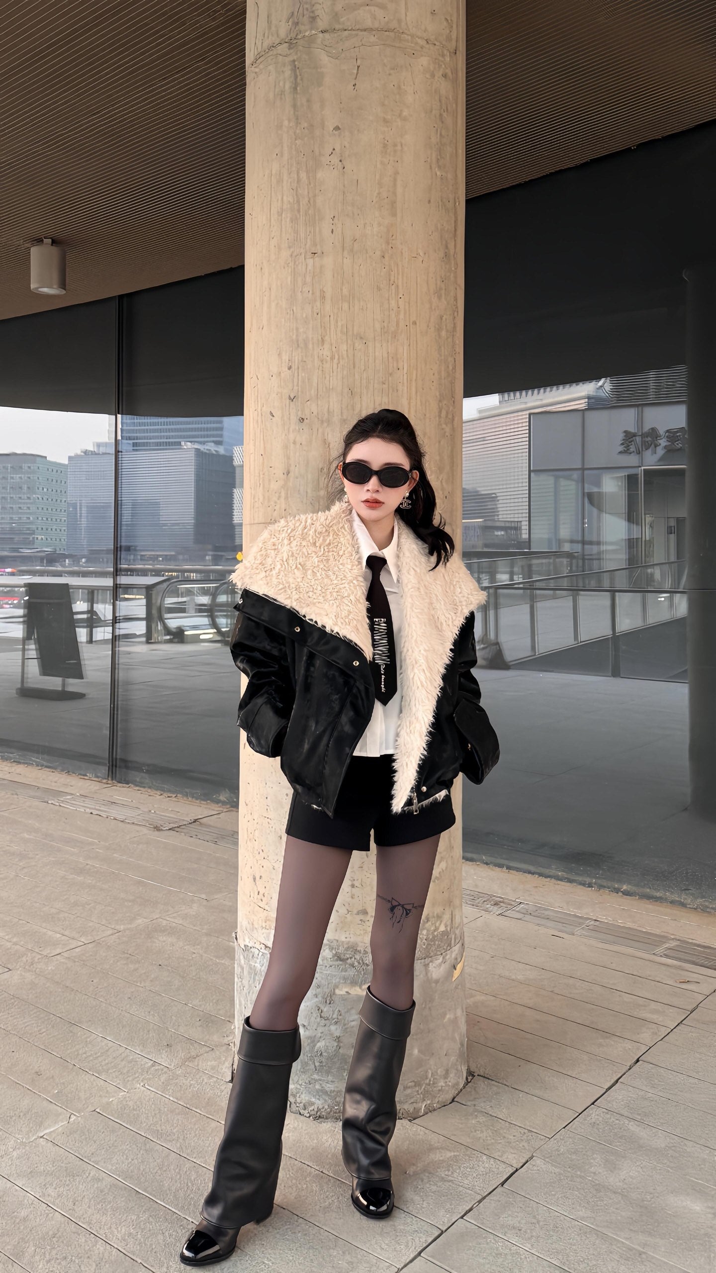 Chan New high-heeled boots