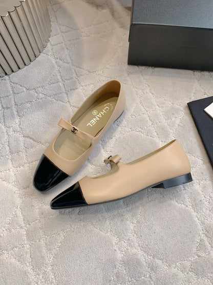 Chan New bow Mary Jane shoes