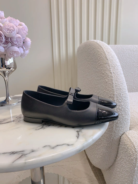 Chan New bow Mary Jane shoes