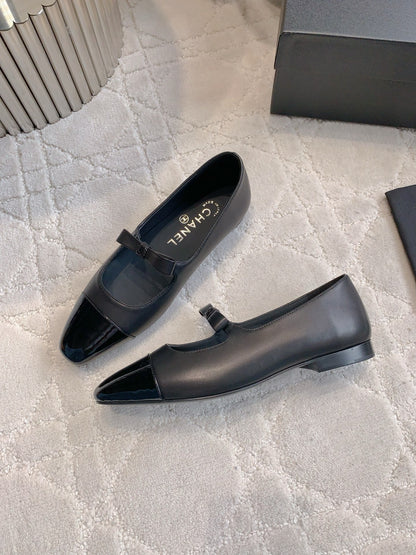 Chan New bow Mary Jane shoes