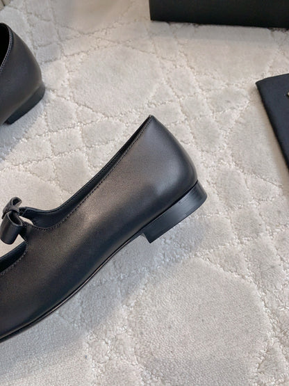 Chan New bow Mary Jane shoes