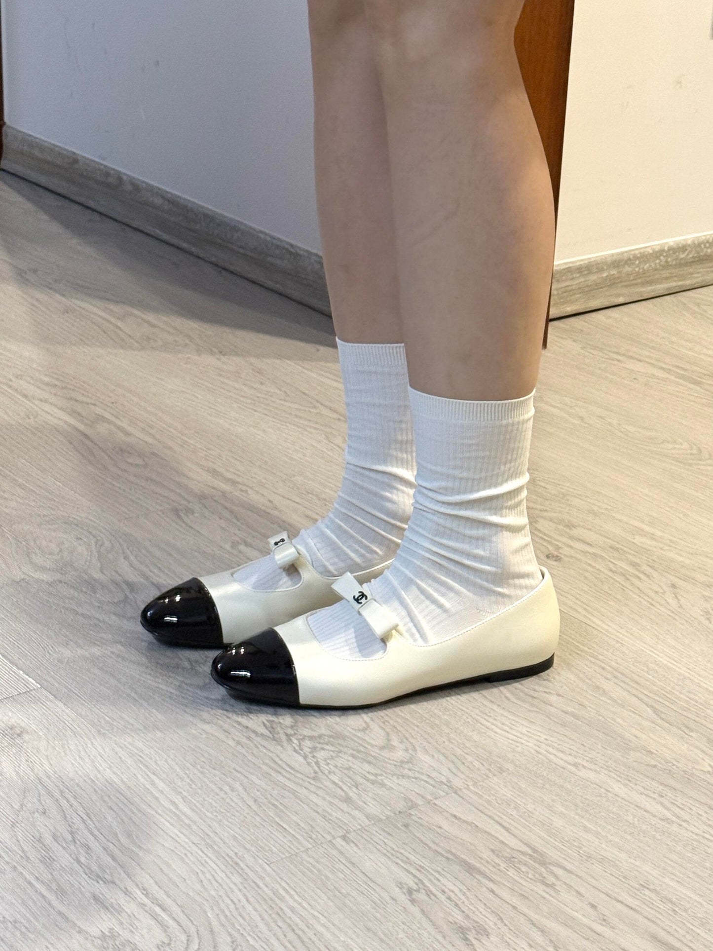 Chan New bow Mary Jane shoes