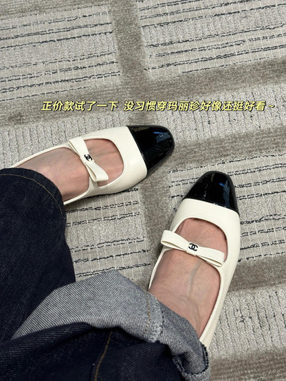 Chan New bow Mary Jane shoes
